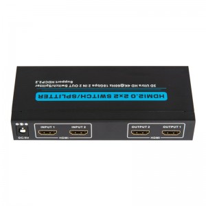 V2.0 HDMI 2x2 Switch \/ Splitter-Unterstützung 3D Ultra HD 4Kx2K @ 60Hz HDCP2.2