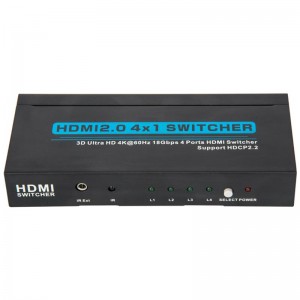 V2.0 HDMI 4x1 Switcher Unterstützt 3D Ultra HD 4Kx2K @ 60Hz HDCP2.2