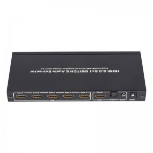 V2.0 HDMI 5x1 Switcher & Audio Extractor Unterstützung ARC Ultra HD 4Kx2K @ 60Hz HDCP2.2 18Gbps