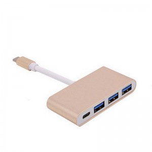 4-in-1 USB Typ C auf USB 3.0x3 + Typ C Hub Adapter