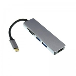 USB Typ C Zu HDMI + 2 x USB 3.0 + SD-Kartenleser Hub