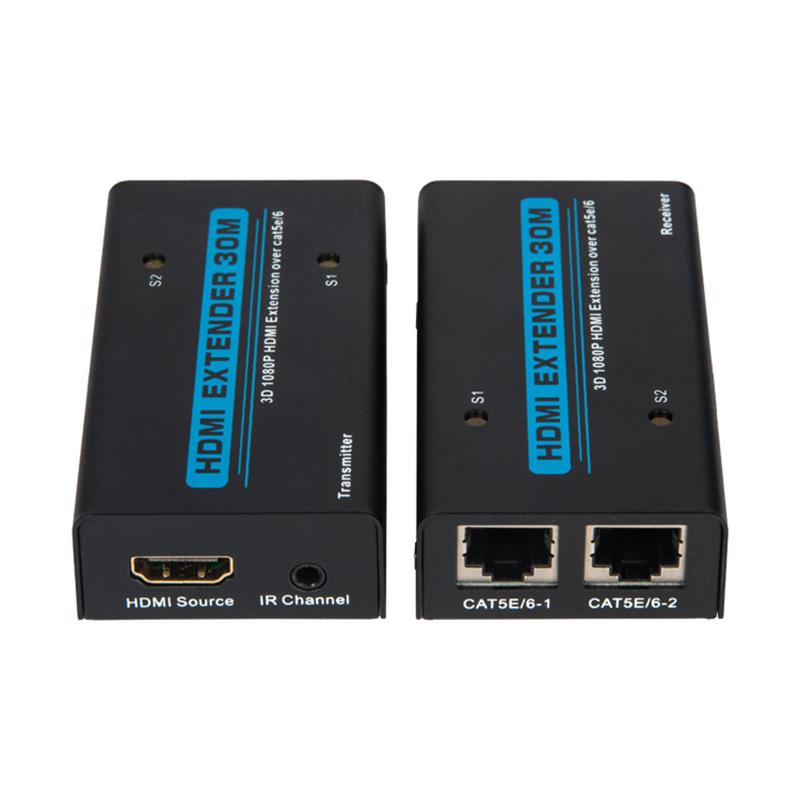 V1.3 HDMI Extender 30m über Dual Cat5e \/ 6-Kabel Unterstützt Full HD 1080P