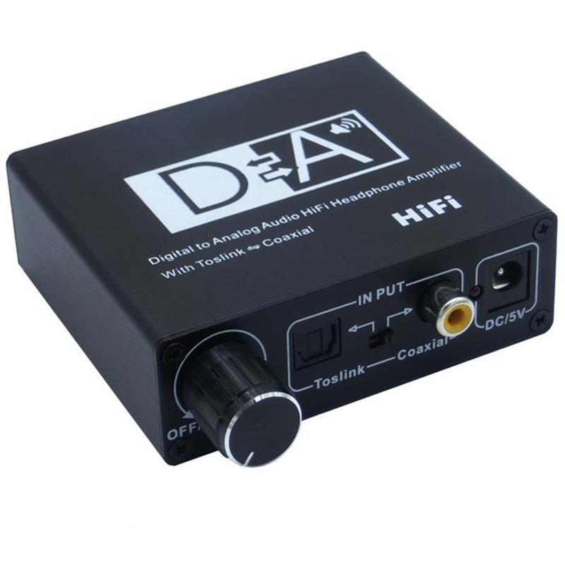 Digital-Analog-Audio-HiFi-Kopfhörerverstärker mit koaxialem Toslink-Audio