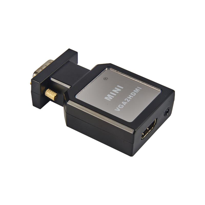 Metallgehäuse MINI Größe VGA + 3,5 mm Audio zu HDMI Konverter