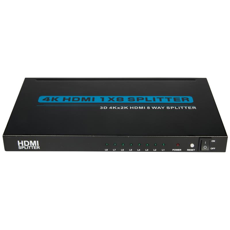 4K 8 Ports HDMI 1x8 Splitter Unterstützung 3D Ultra HD 4Kx2K \/ 30Hz