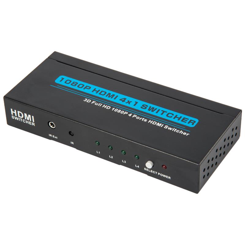 V1.3 HDMI 4x1 Switcher unterstützt 3D Full HD 1080P