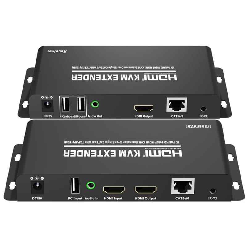HDMI KVM Extender 150 m über Single CAT5e \/ 6 mit TCP \/ IP-Unterstützung Full HD 1080P