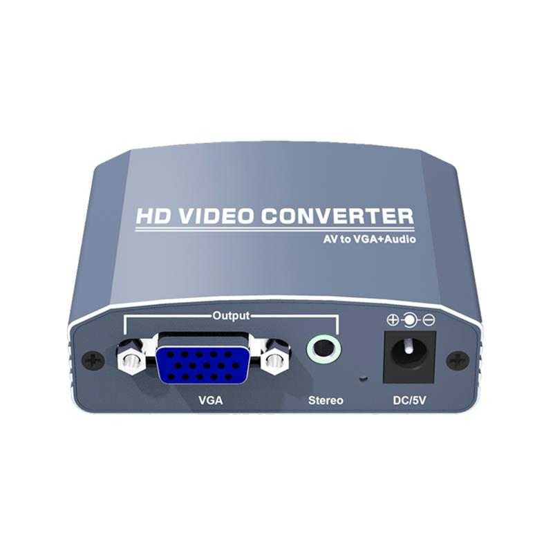 A \/ V zu VGA + Stereokonverter Up Scaler 720P \/ 1080P